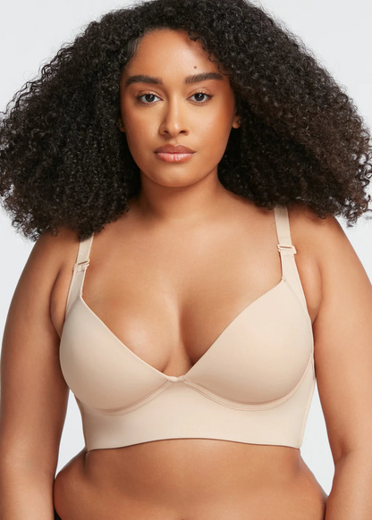 Adjustable Wired Pushup Bra (Black + Beige)