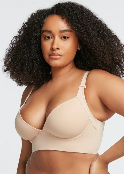 Adjustable Wired Pushup Bra (Black + Beige)